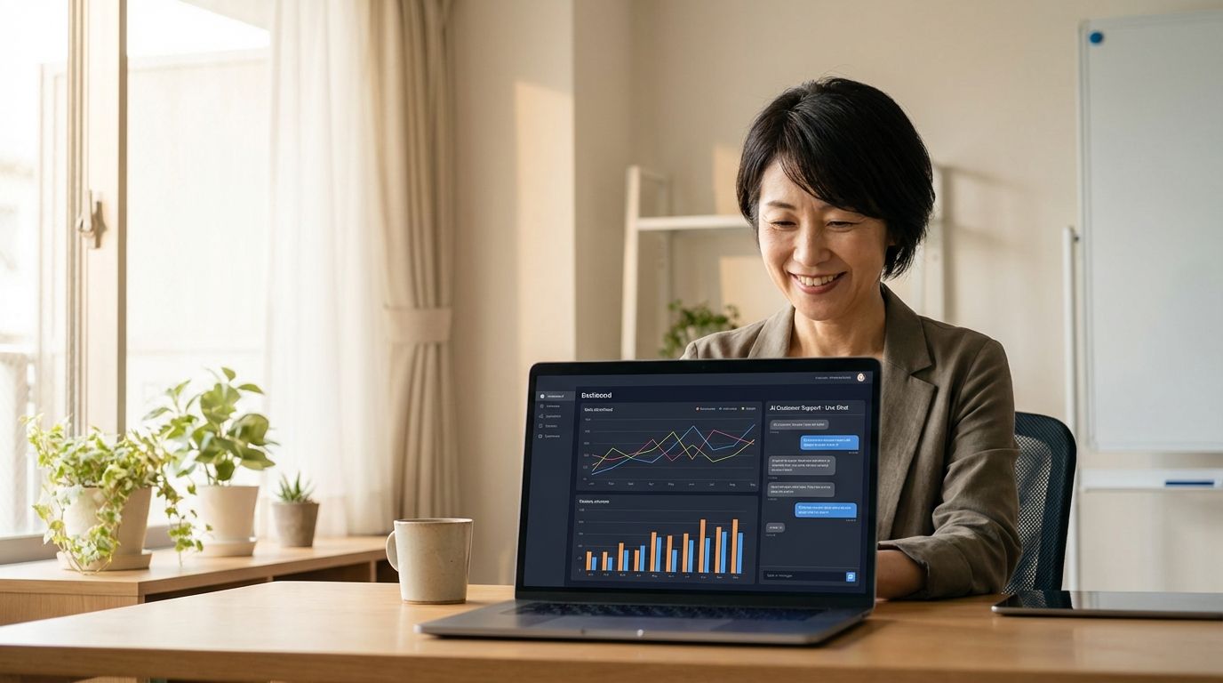 AIダッシュボードを見るビジネスオーナー